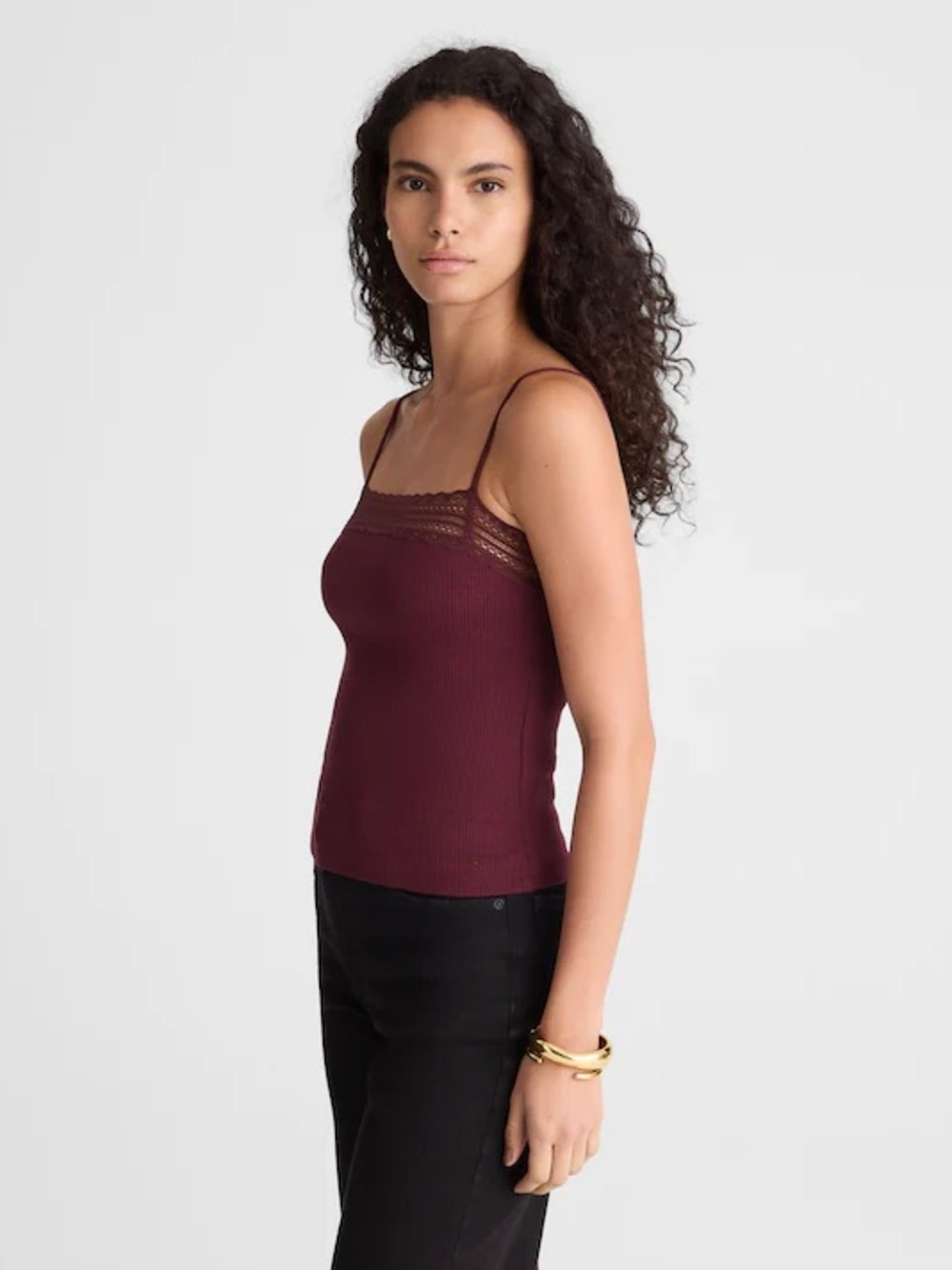 Madewell Lace-Trim Square-Neck Tank